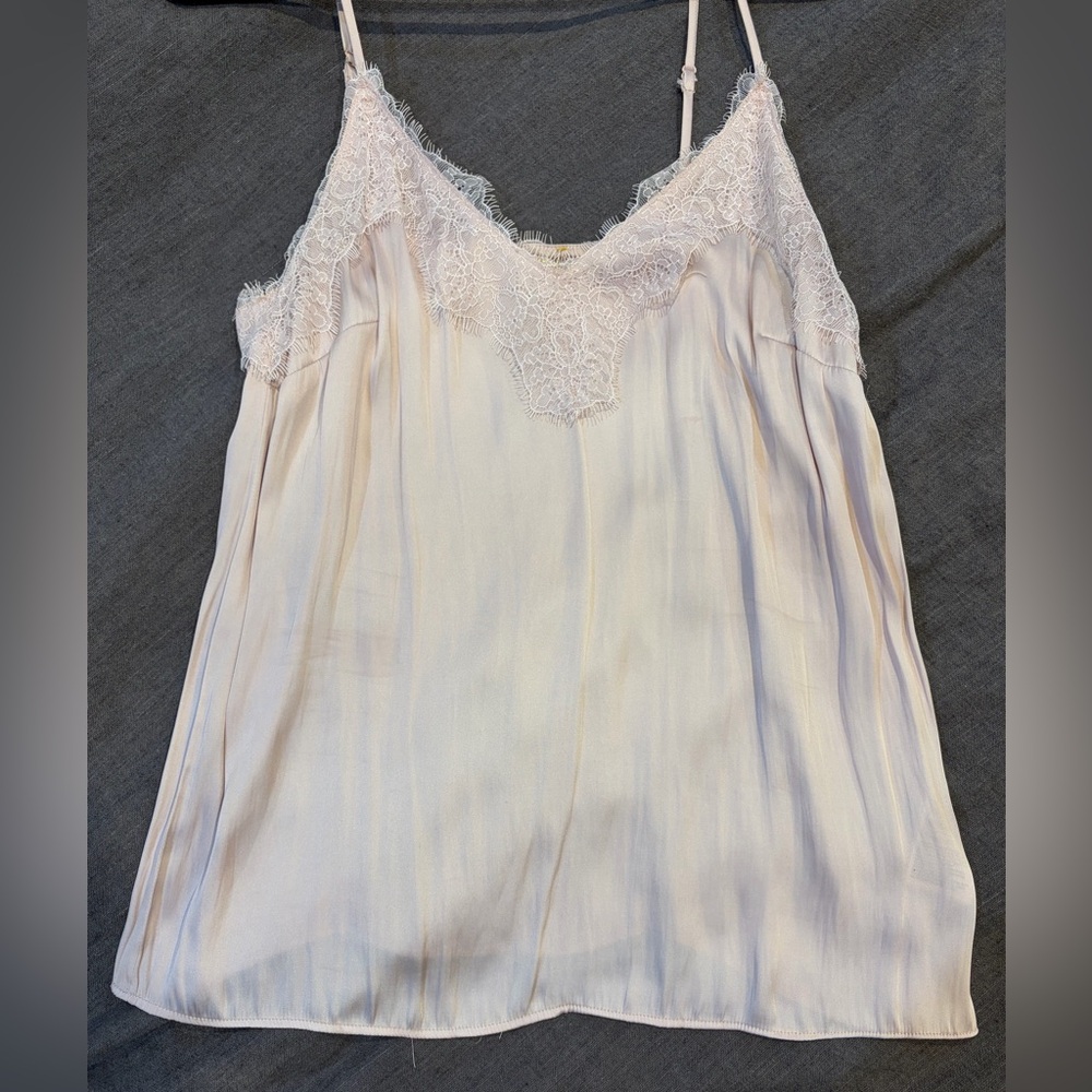 H&M light pink Lace Trim Tank Top